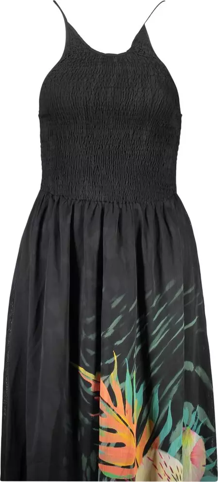 Black Polyester Women's Dress