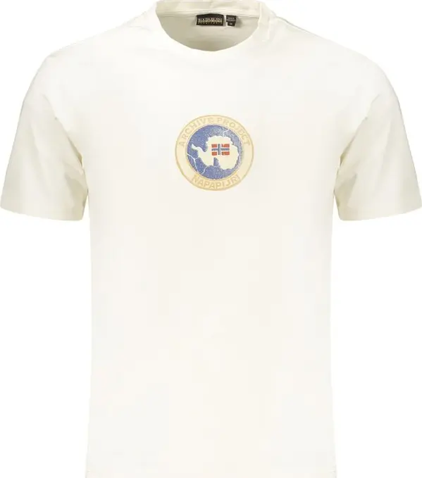 White Cotton Men's T-Shirt