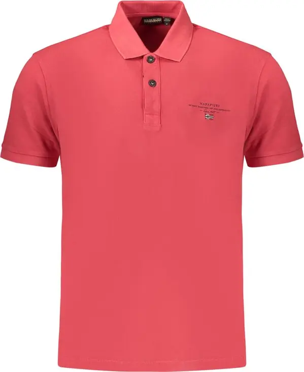 Red Cotton Men's Polo Shirt