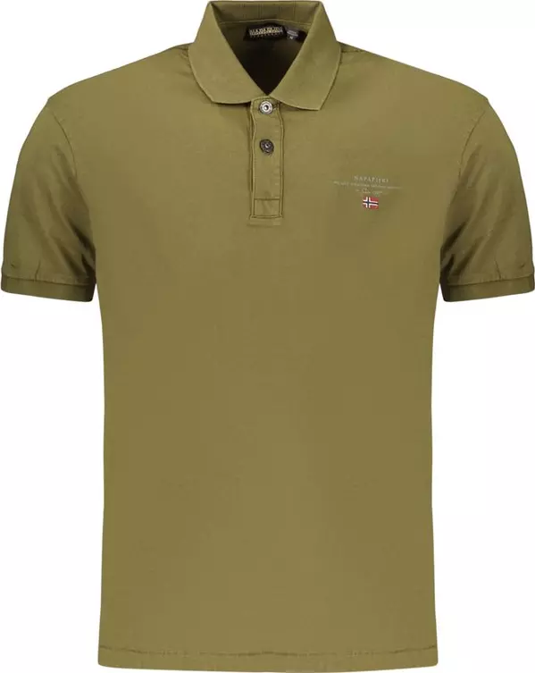 Green Cotton Men's Polo Shirt