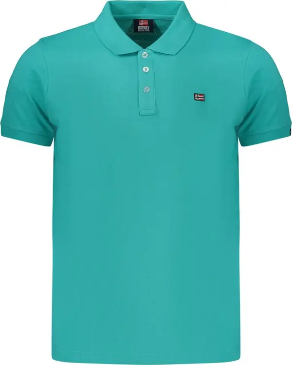 Green Cotton Men Polo