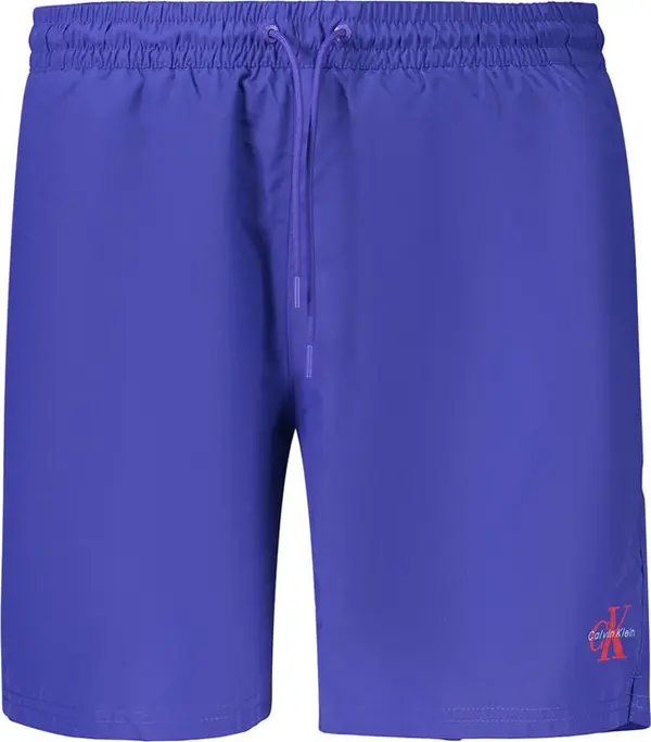 Blue Polyester Men's Swimwear