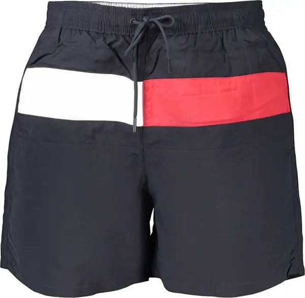 Blue Polyester Men's Swimwear