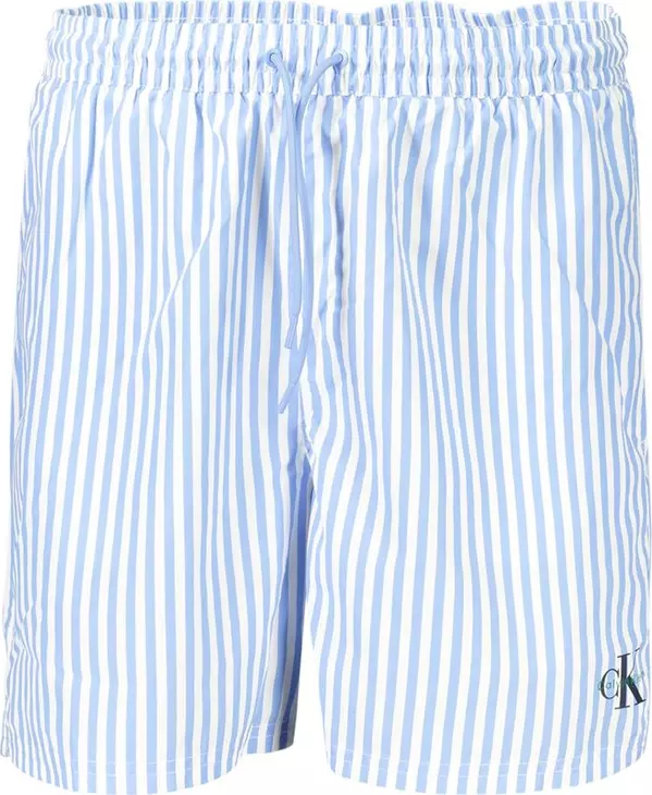 Blue Polyester Men's Swimwear