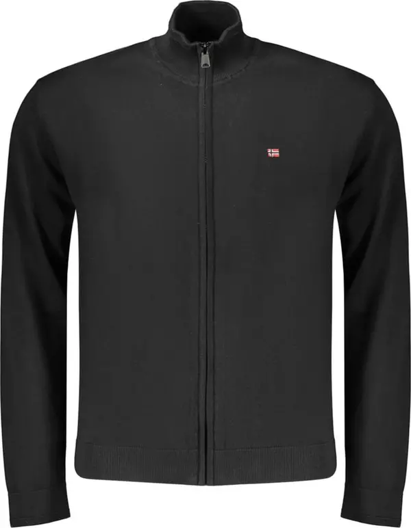 Black Cotton Men's Sweater