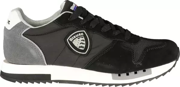 Black Polyurethane Men's Sneaker