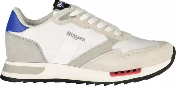 White Polyester Men's Sneaker