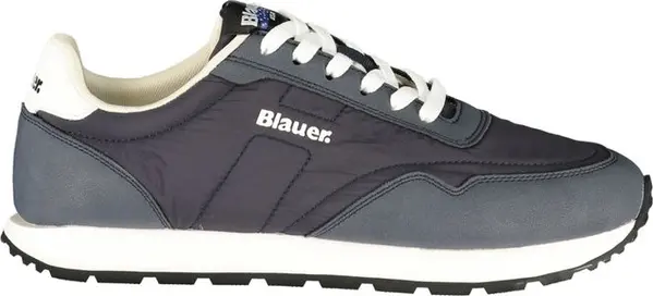 Blue Polyester Men's Sneaker