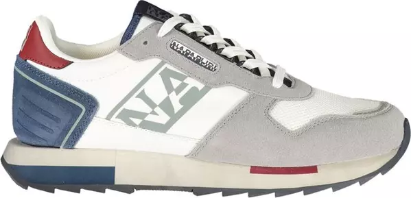 White Polyester Men's Sneaker
