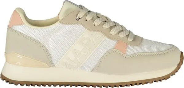 White Polyester Women's Sneaker