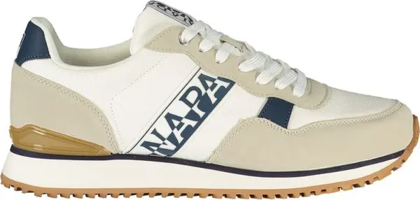 White Polyester Men's Sneaker