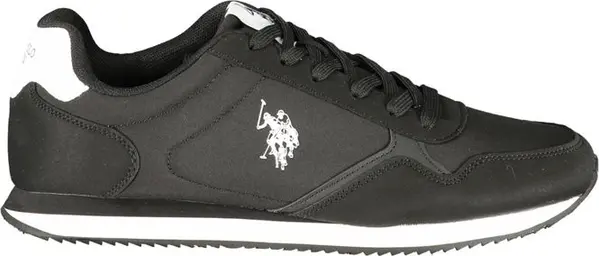 Black Polyurethane Men's Sneaker