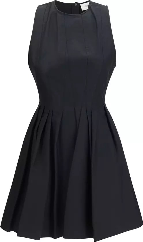 Black Cotton Casual Dress