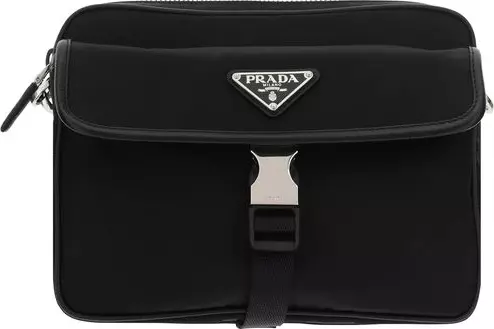 Black Polyamide Shoulder Bag