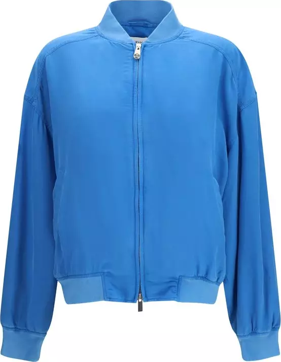 Blue Silk Bomber