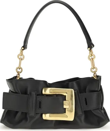 Black Calf Leather Bos Taurus Shoulder Bag