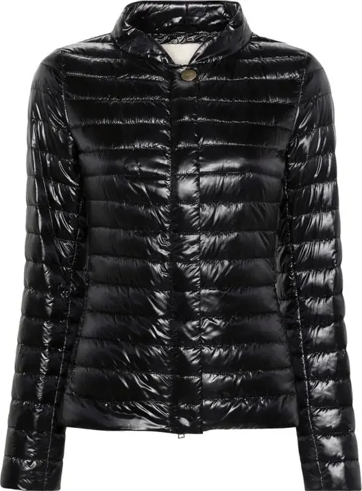Black Polyamide Full-Length Jacket