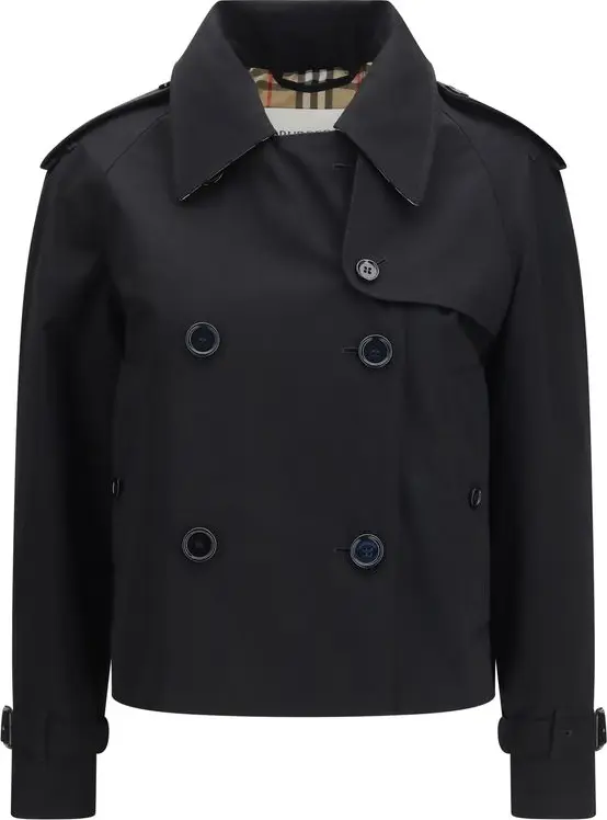 Black Cotton Trench Coat