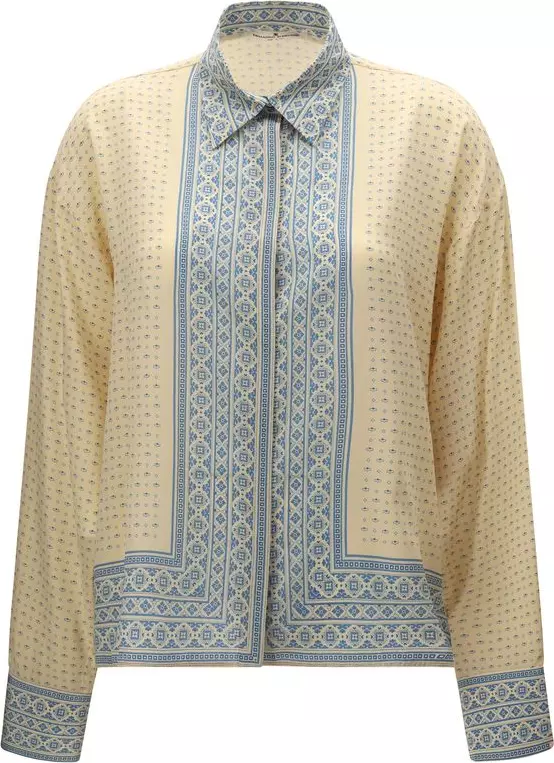 Beige Silk Shirt