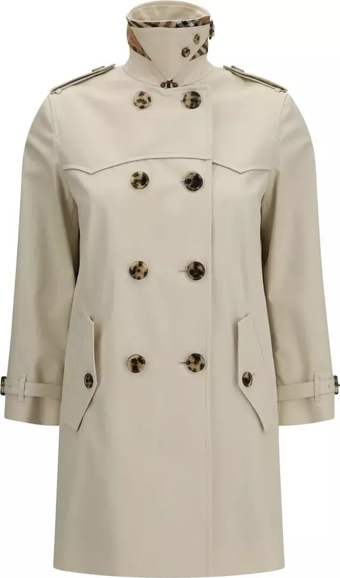 Beige Cotton Trench Coat