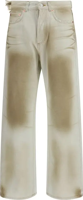 Beige Cotton Jeans Denim