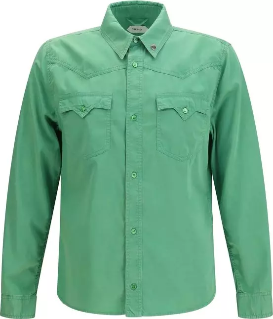 Bicolor Cotton Shortsleeve Shirt