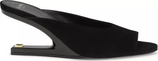 Black Goatskin Mules