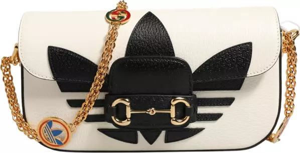 Gucci x Adidas Horsebit 1955 Shoulder Bag Black/White