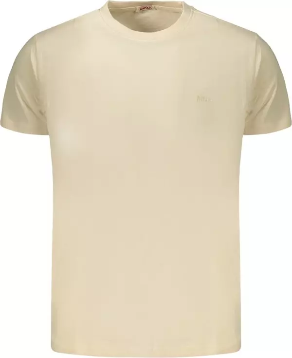 Beige Cotton Men's T-Shirt