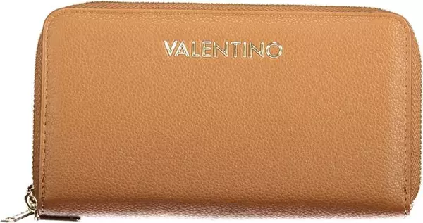 Brown Polyurethane Women's Wallet