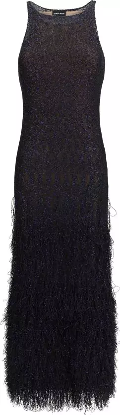 Blue Polyamide Cocktail Dress