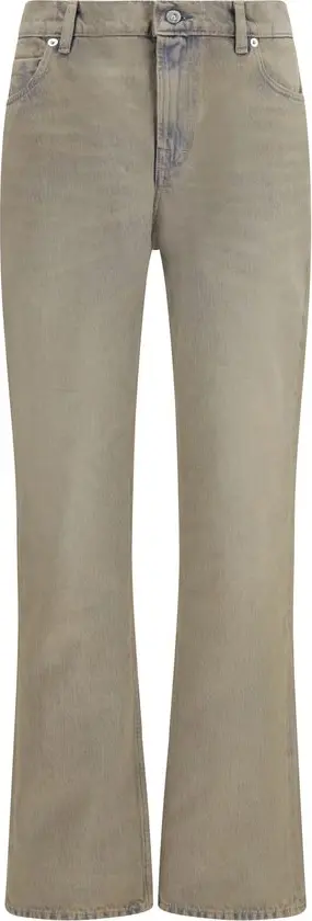 Bicolor Cotton Bootcut Jeans