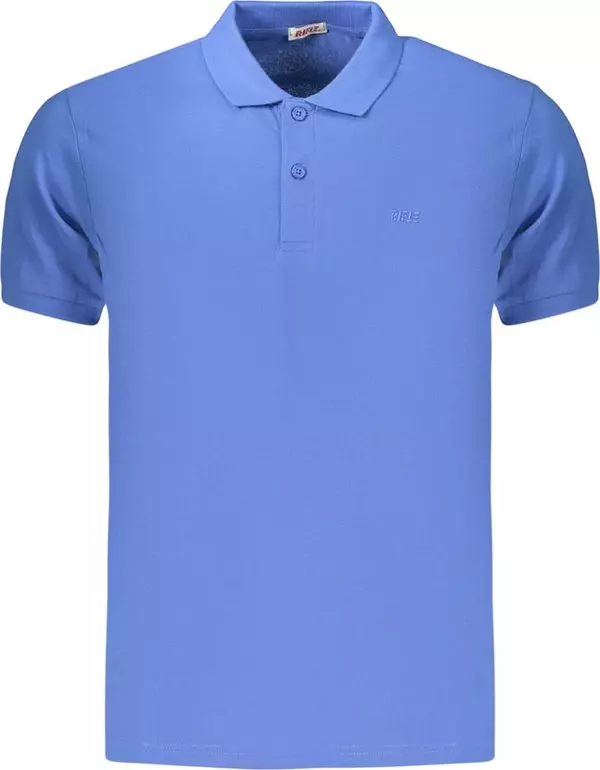 Blue Cotton Men's Polo Shirt