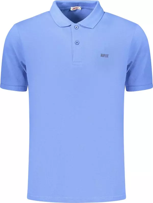 Blue Cotton Men's Polo Shirt