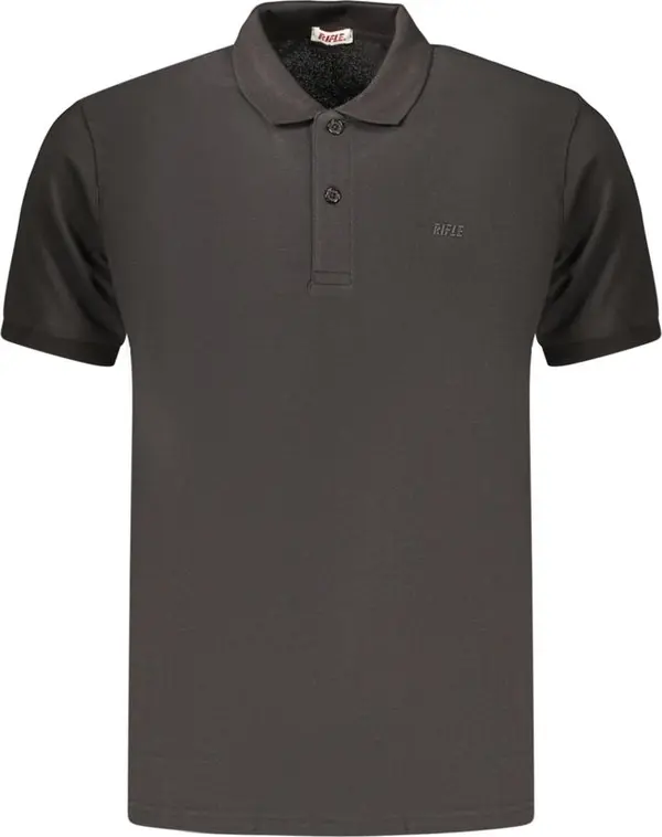 Black Cotton Men's Polo