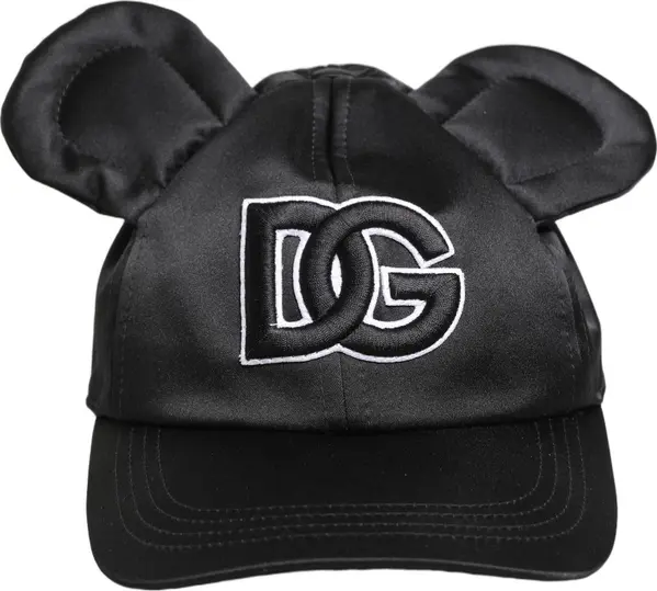 Men Black Velvet Animal Ears Baseball Cap Hat