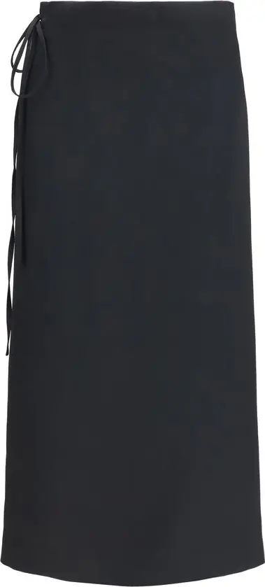Black Viscose Long Skirt