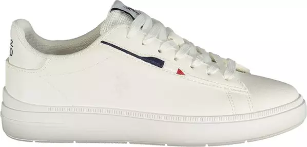 White Polyester Women's Sneaker