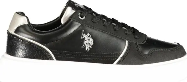 Black Polyurethane Women's Sneaker