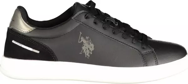 Black Polyurethane Women's Sneaker