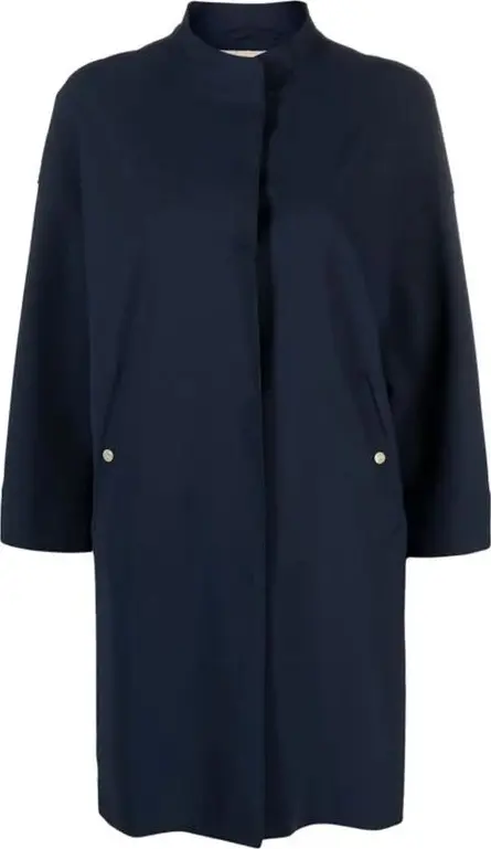 Blue Elastane Coat