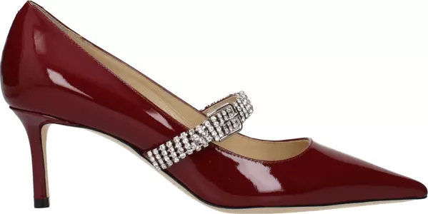 Red Leather High Heel Pumps
