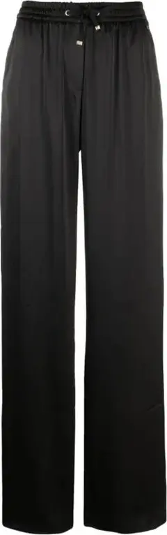 Black Polyamide Casual Pants