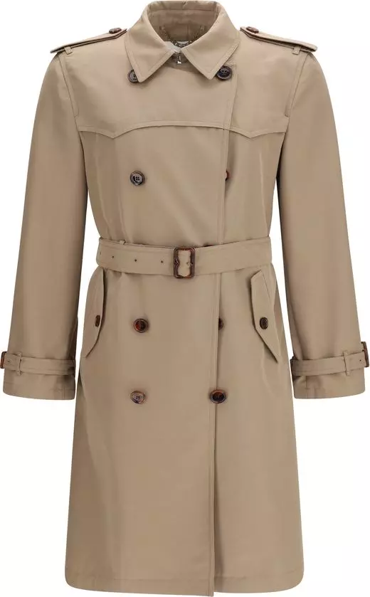 Brown Silk Trench Coat