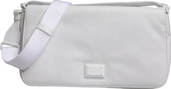 White Logo Plaque Crossbody Shoulder Borse Women Bag