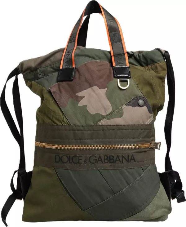Military Green Patchwork Rucksack Backpack Borse Men Bag