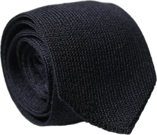 Dark Blue Solid 100% Silk Adjustable Men Necktie Tie