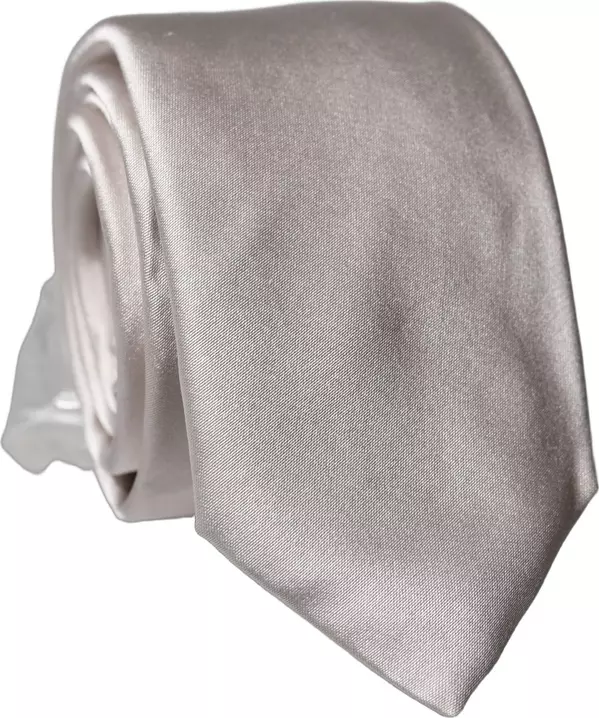 Light Gray Silk Satin Wide Adjustable Men Necktie Tie