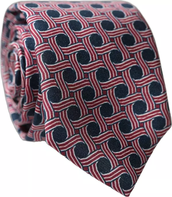 Multicolor Patterned Silk Adjustable Men Tied Necktie Tie