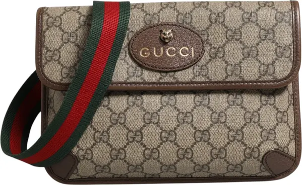 Supreme Monogram Neo Vintage Web Belt Bag Brown